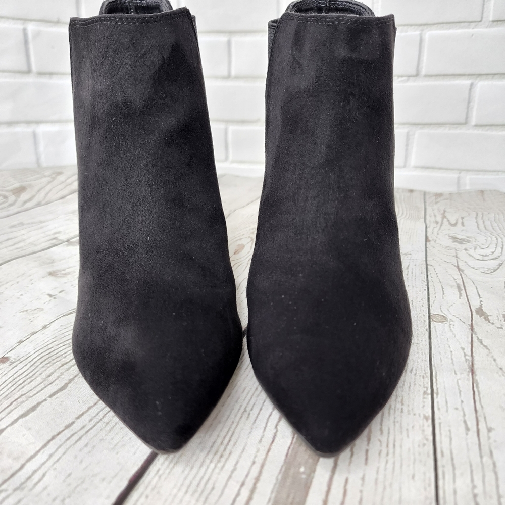 Marc Fisher Kalita Women's Ankle Boot Heels Slip On Pointed Toe Black - Picture 4 of 14